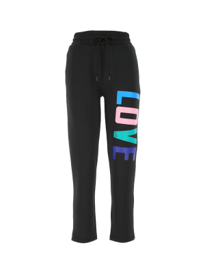 Love Moschino Logo Print Drawstring Track Pants