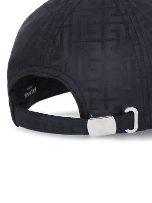 Balmain Logo Monogram Baseball Cap