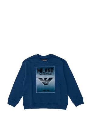 Emporio Armani Kids Logo Patch Crewneck Sweatshirt