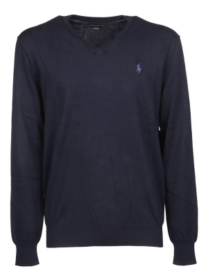 Polo Ralph Lauren Logo Embroidered Knitted Jumper