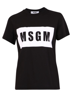 Msgm Box Logo T-shirt