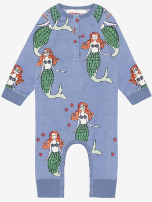 Nadadelazos Happy Mermaids Onsie - Washed Blue