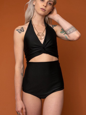 Selka Upcycled Swimsuit - Black