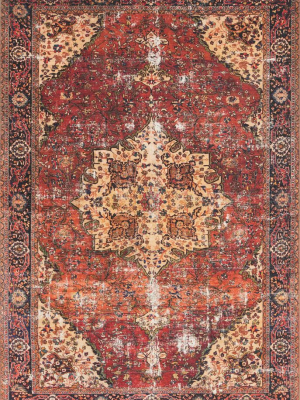 Loren Rug In Red & Navy By Loloi Ii