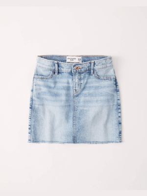 Mid-rise Denim Skirt