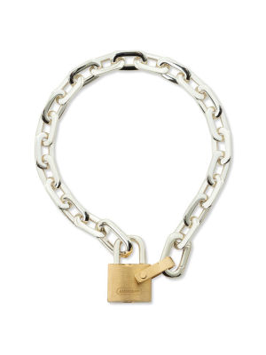 Ambush Small Padlock Chain Bracelet - Silver/gold