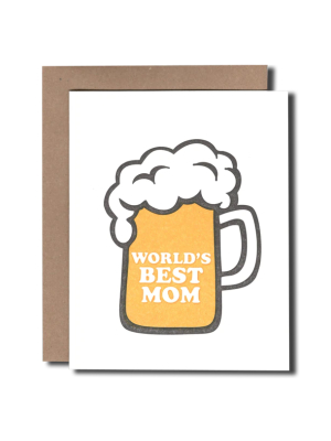 World's Best Mom Beer Card - Pl7