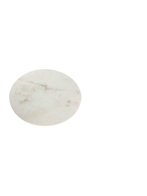 White Round Marble Board