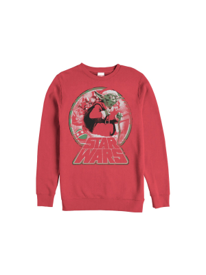 Men's Star Wars Jedi Master Yoda Santa Claus Sweatshirt