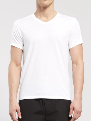 Men's Supima V-neck Tee White