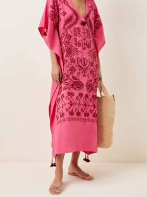 Eliza Cotton Embroidered Caftan