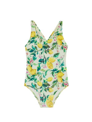 Lemons Bow Baby One Piece (final Sale).