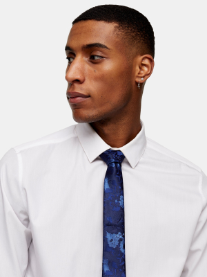 Navy Floral Jacquard Tie