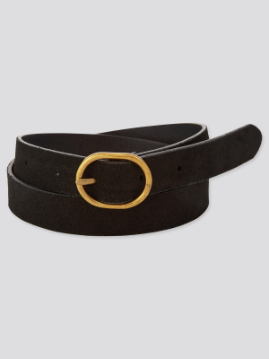 Women Suede Oval Belt