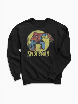 Spider-man Retro Graphic Crew Neck Sweatshirt