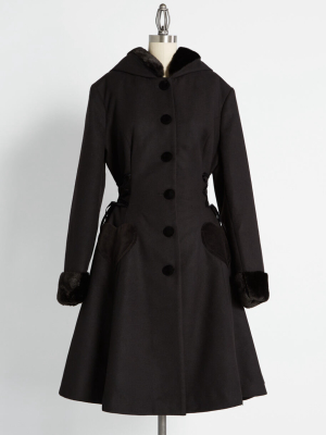 Dashing Downtown Debutante Hooded Coat