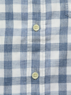 Denby Double Cloth Shirt - Blue/cream Gingham