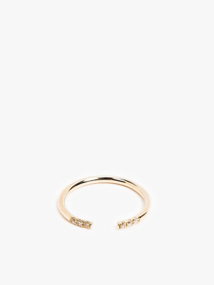 White Equilibrium Cuff Ring