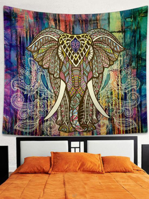 Colorful Elephant Beach Towel