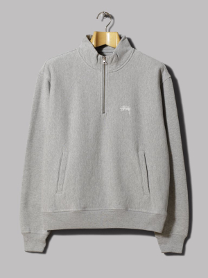 Stüssy Stock Logo Crew Sweatshirt (grey Heather)