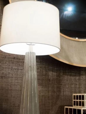 Nova Table Lamp Gray Cement And Gold Leaf