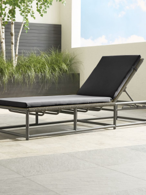 Morocco Graphite Chaise Lounge With Charcoal Sunbrella ® Cushion