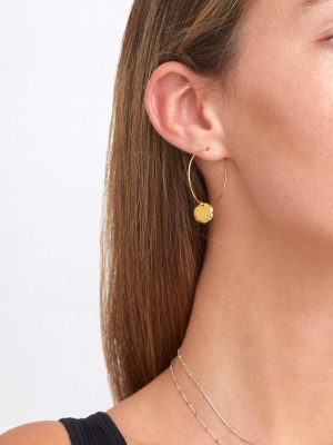 Grand Gold Coin Hoop Earrings