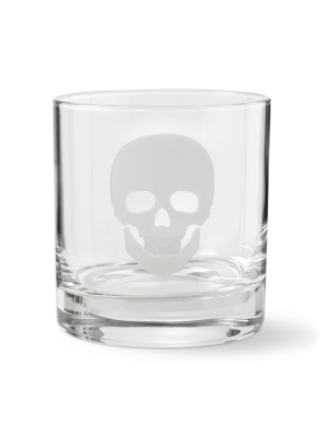 Halloween Skull Double Old-fashioned Glass