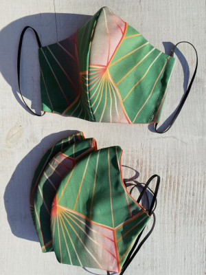 Reversible Cloth Face Mask: Emerald Disco