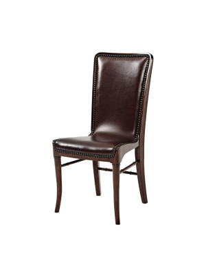 Leather Sling Side Chair - Set Of 2