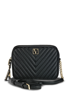 The Victoria Top Zip Crossbody In V-quilt