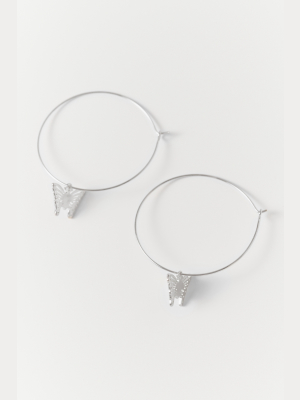 Delicate Icon Charm Hoop Earring