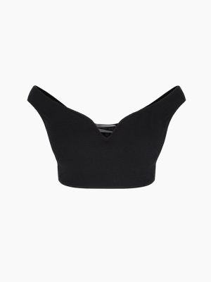 Siena Off-the-shoulder Bikini Top - Onyx Black