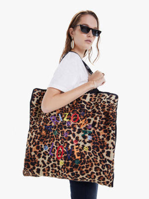 Arizona Love Embroidered Beachbag - Leopard