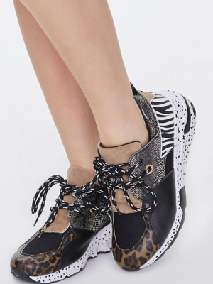 Animal Print Patternblock Sneakers