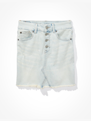 Curvy High-waisted Denim Mini Skirt