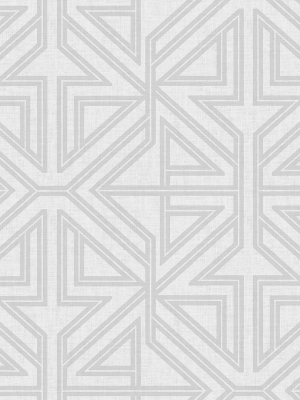 Kachel Grey Geometric Wallpaper From The Scott Living Ii Collection By Brewster Home Fashions