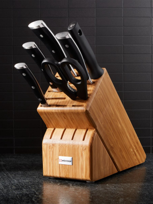 Wusthof ® Classic Ikon 7-piece Bamboo Knife Block Set