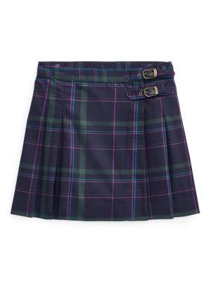 Plaid Twill Kilt Skirt