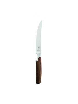 Sarah Wiener Walnut Root Wood 5" Steak Knife Micro Serration