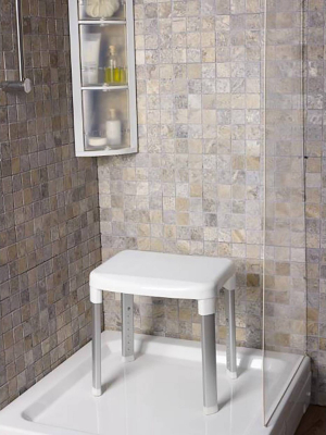 Deluxe Bathroom Stool White - Evekare
