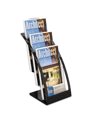 Deflecto Three-tier Leaflet Holder 6-3/4w X 6-15/16d X 13-5/16h Black 693604