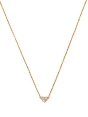 Baby Tri-diamond Heart Necklace