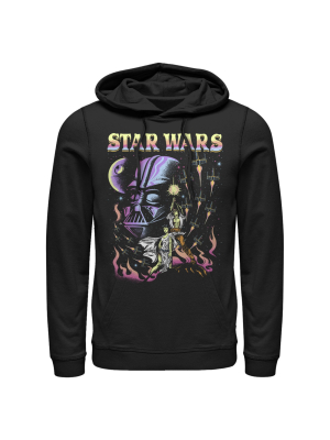 Men's Star Wars Darth Vader Luke Skywalker Collage Pull Over Hoodie