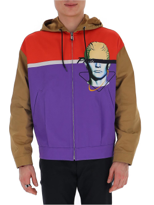 Prada Colour-block Hooded Jacket