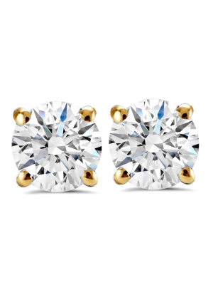 Pompeii3 3/4 Ct Tdw Lab Created Diamond Studs 14k Yellow Gold