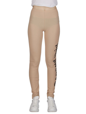 Mm6 Maison Margiela Logo Printed Leggings