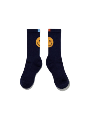 The Women's Happy Face Sock - Navy