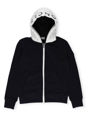 Moncler Enfant Contrast Hood Zipped Jacket