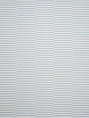 Montauk Checker Ivory/light Blue Area Rug